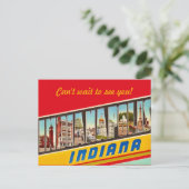 Carte postale de message de l'Indiana (Debout devant)