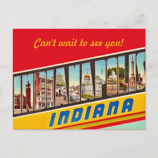 Carte postale de message de l'Indiana (Devant)
