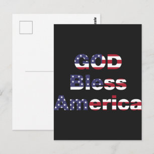 Carte postale de messager patriotique audacieux - 