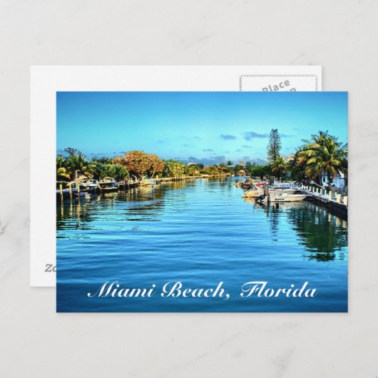Carte postale de Miami Beach Floride (Devant / Derrière)