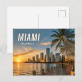 Carte postale de Miami Floride (Devant / Derrière)