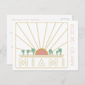 Carte postale de Miami pour l'enterrement de vie d (Devant / Derrière)