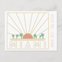 Carte postale de Miami pour l'enterrement de vie d