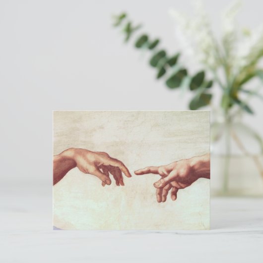 Carte Postale de Michelangelo - Main tendue (Debout devant)