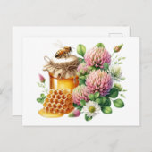 Carte postale de miel de couverture rouge (Devant / Derrière)