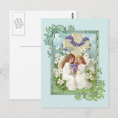 Carte Postale De mignons anges Vintages (Devant / Derrière)