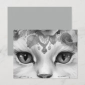 Carte Postale De mignons yeux de chat dans les tons gris (Devant / Derrière)