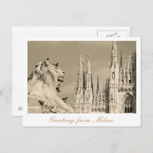 Carte postale de Milan. (Devant / Derrière)