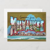 Carte postale de Milwaukee vintage (Devant / Derrière)