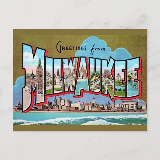 Carte postale de Milwaukee vintage (Devant)