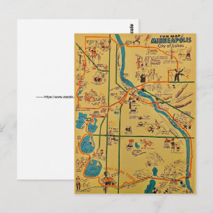 Carte postale de Minneapolis amusante