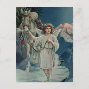 Carte postale de minuit d'ange de Noël