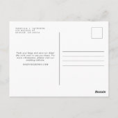 Carte postale de mise à jour de la date de destina (Dos)