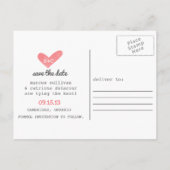 Carte postale de mise en demeure de type cœur pein (Dos)