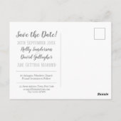 Carte postale de mise en garde Simple Argent Gris  (Dos)