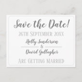 Carte postale de mise en garde Simple Argent Gris  (Devant)