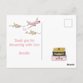 Carte Postale De Mlle à Mme Fête des mariées Voyage Merci (Dos)