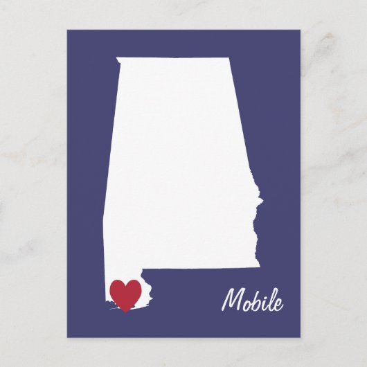 Carte postale de Mobile Alabama (Devant)