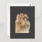 Carte postale de mode de l'époque victorienne (Devant / Derrière)