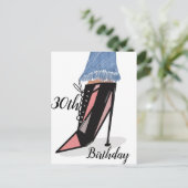 Carte postale de mode femme 30e anniversaire Beaut (Debout devant)