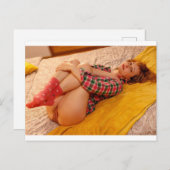Carte postale de modèle de lingerie mignonne (Devant / Derrière)