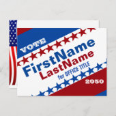 Carte postale de modèle d'élection de campagne per (Devant / Derrière)