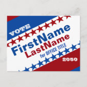 Carte postale de modèle d'élection de campagne per (Devant)