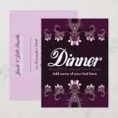 Carte postale de modèle d'invitation à dîner (Devant / Derrière)
