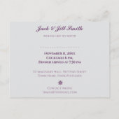 Carte postale de modèle d'invitation à un dîner (Dos)