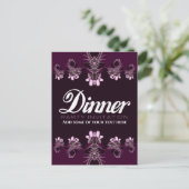 Carte postale de modèle d'invitation à un dîner (Debout devant)
