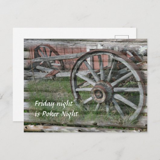 Carte postale de modèle occidental Rustique Wagon  (Devant / Derrière)