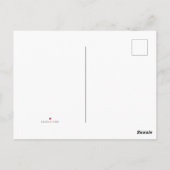 Carte postale de monogramme de roses roses Blush (Dos)