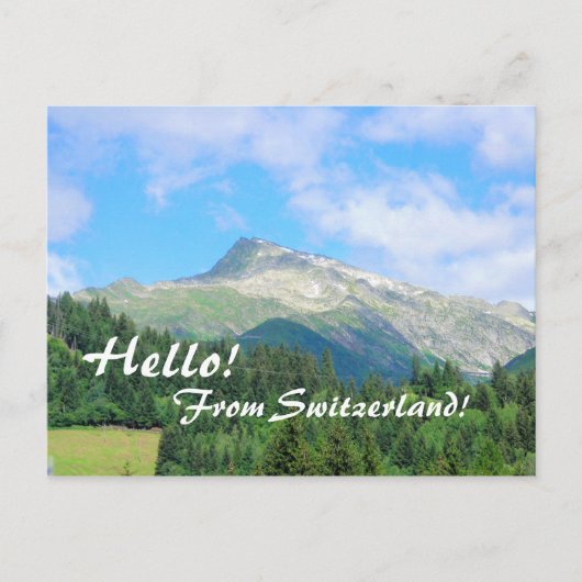 Carte postale de montagnes de la Suisse (Devant)