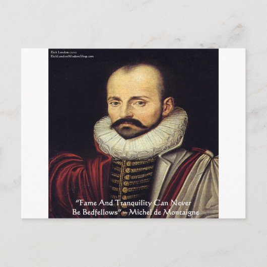 Carte Postale de Montaigne "Compagnons de lit" Citation de sages (Devant)