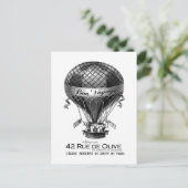 carte postale de montgolfière vintage (Debout devant)