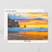 Carte postale de Morro Rock Beach (Devant / Derrière)
