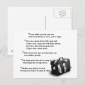 carte postale de motivation (Devant / Derrière)