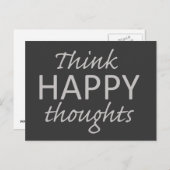 Carte postale de motivation Think Happy Thoughts (Devant / Derrière)