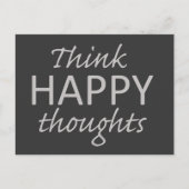 Carte postale de motivation Think Happy Thoughts (Devant)