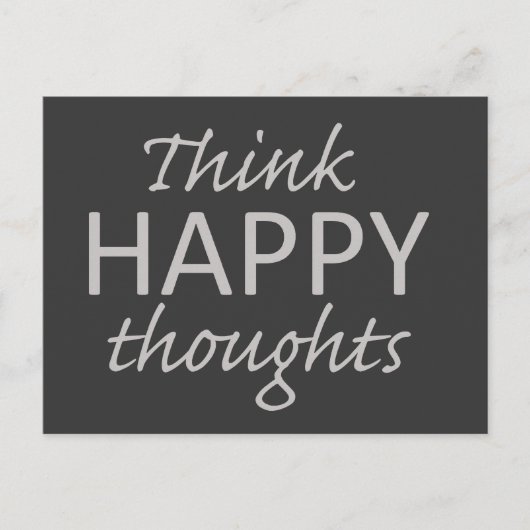 Carte postale de motivation Think Happy Thoughts (Devant)