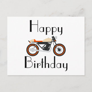 Carte postale de moto pour anniversaire