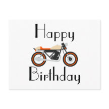 Carte postale de moto pour anniversaire