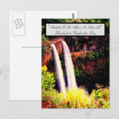 Carte postale de mots et citations hawaïens (Devant / Derrière)