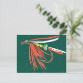 Carte postale de mouche à truite classique (Debout devant)