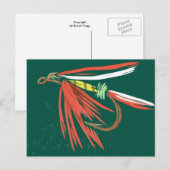 Carte postale de mouche à truite classique (Devant / Derrière)
