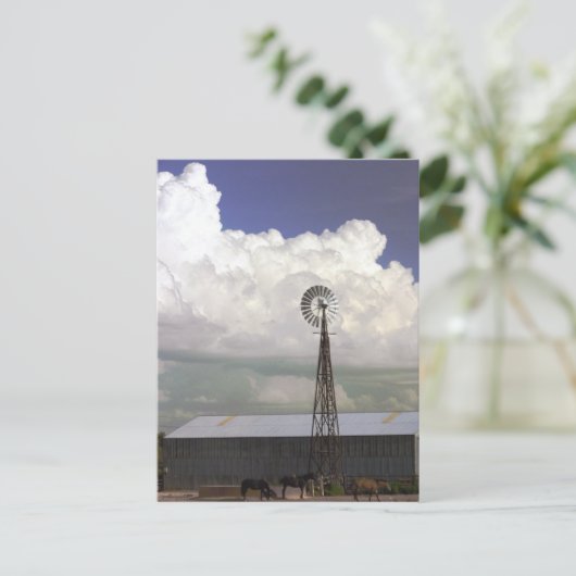 Carte postale de moulin à vent (Debout devant)