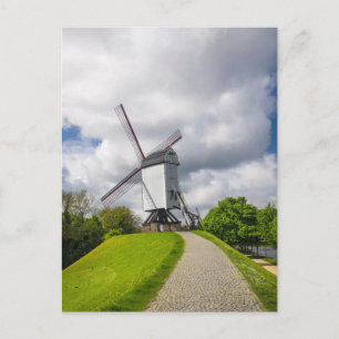 Carte postale de moulin à vent Brugge