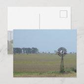 Carte postale de moulin à vent de campagne (Devant / Derrière)