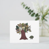 Carte postale de mouton et d'arbre (Debout devant)