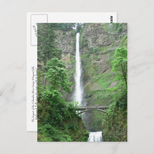 Carte postale de Multnomah Falls (Devant / Derrière)